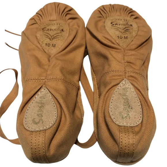 SANSHA Ligne Danse Ballet Slippers Pro 1C Tan / Flesh Size 10M NWT - Picture 4 of 9
